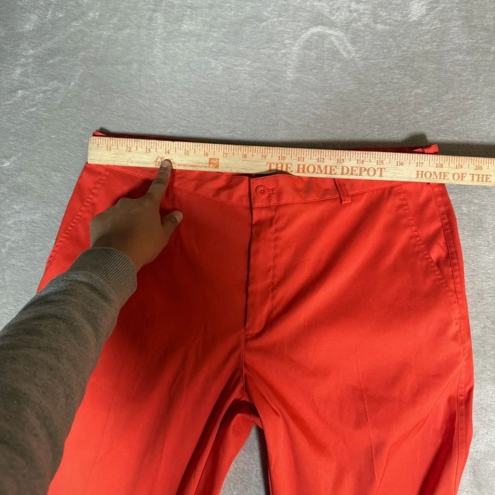 Nike Golf Dri-FIT Mens Red Flat Front Stretch Performance Pants 36x30